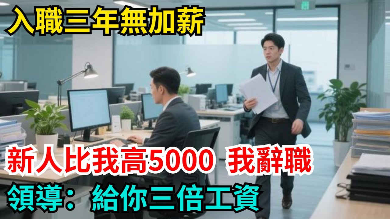 入職三年無加薪，新人比我高5000，我辭職，領導：給你三倍工資【奇聞秘事】#奇聞#案件#真相#揭秘#秘事#故事#案件解讀