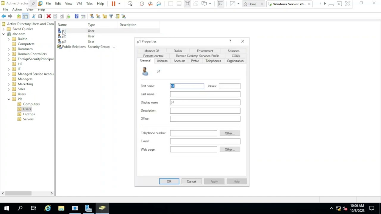 05-Users,Groups&OUs in Active Directory  المستخدمين والمجموعات والوحدات التنظيمية