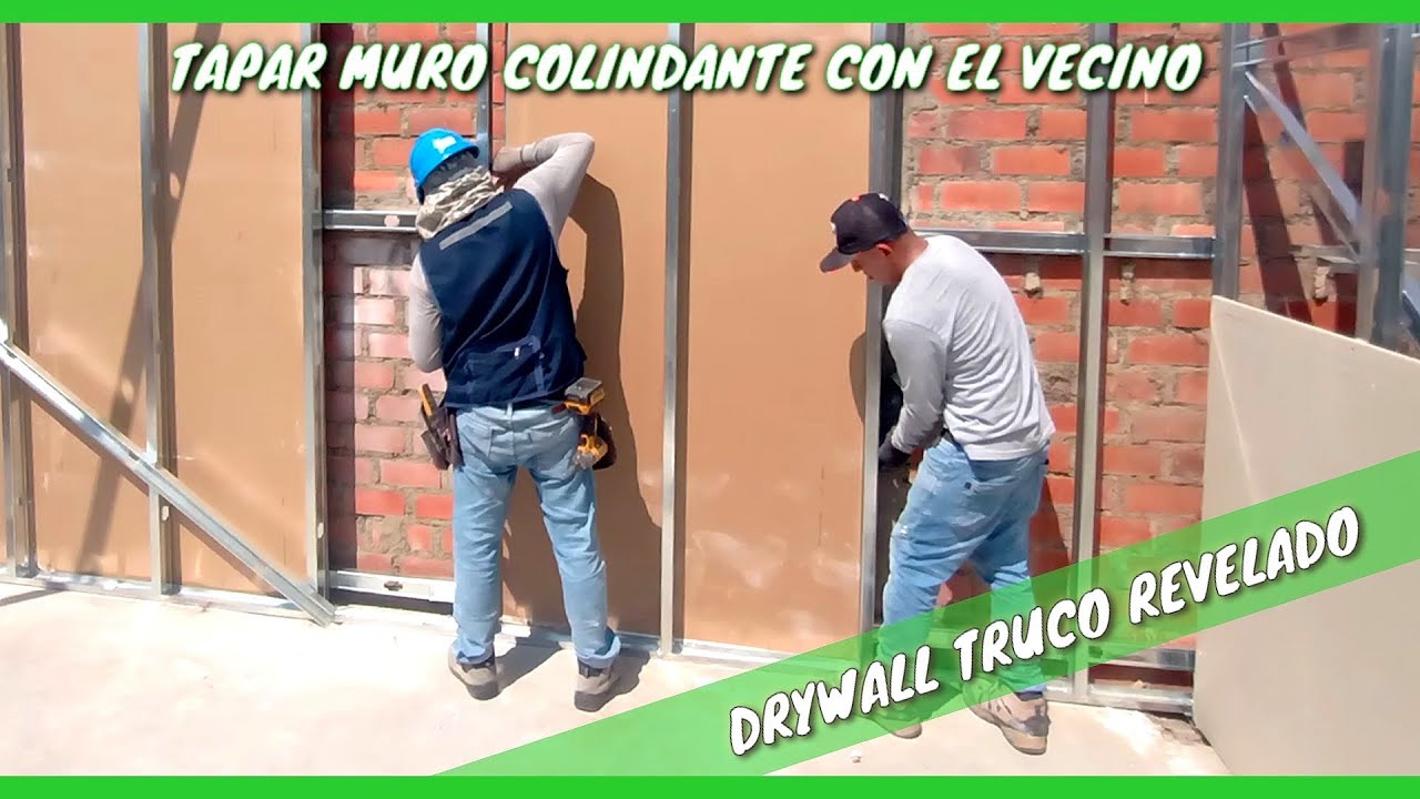 ¿Cómo tapar la PARED de DRYWALL colindante con el Vecino dónde hay pared de ladrillo? 🤔