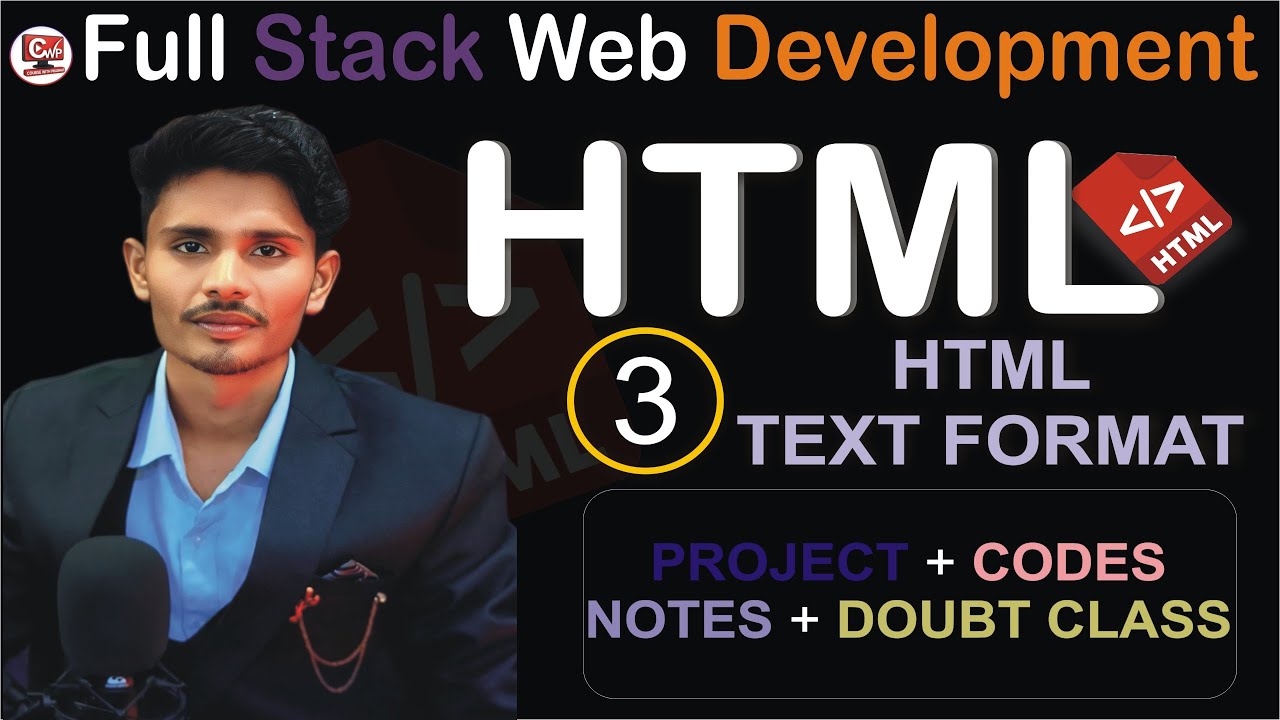 Full Stack Web Development ||Day 03 || Text Format in HTML 
