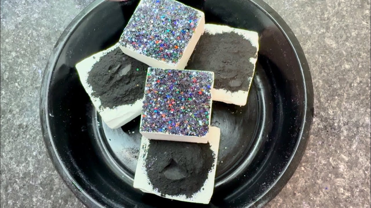 Jumbo Unpolished Blocks w. Black Powder 🖤🖤🖤 Gym Chalk ASMR