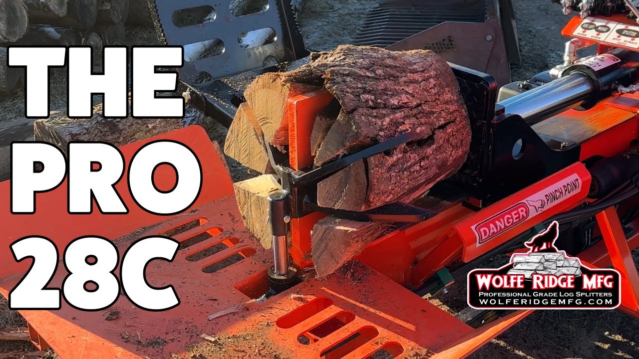 Wolfe Ridge 28C Compact Commercial Log Splitter Walk Around and Demonstration
