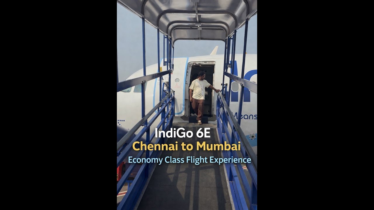 Indigo 6E Chennai to Mumbai,  Economy Class Flight Journey