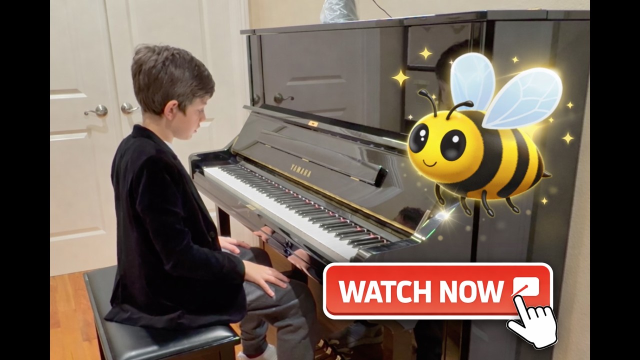🐝⚡ When a 9-Year-Old Takes on “Flight of the Bumblebee” at Home… 🎹