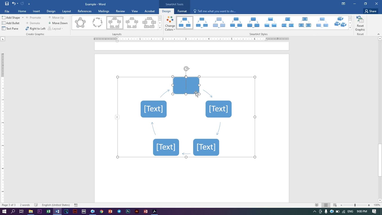 How to insert Smart Art into Microsoft Word | Microsoft Word 2016