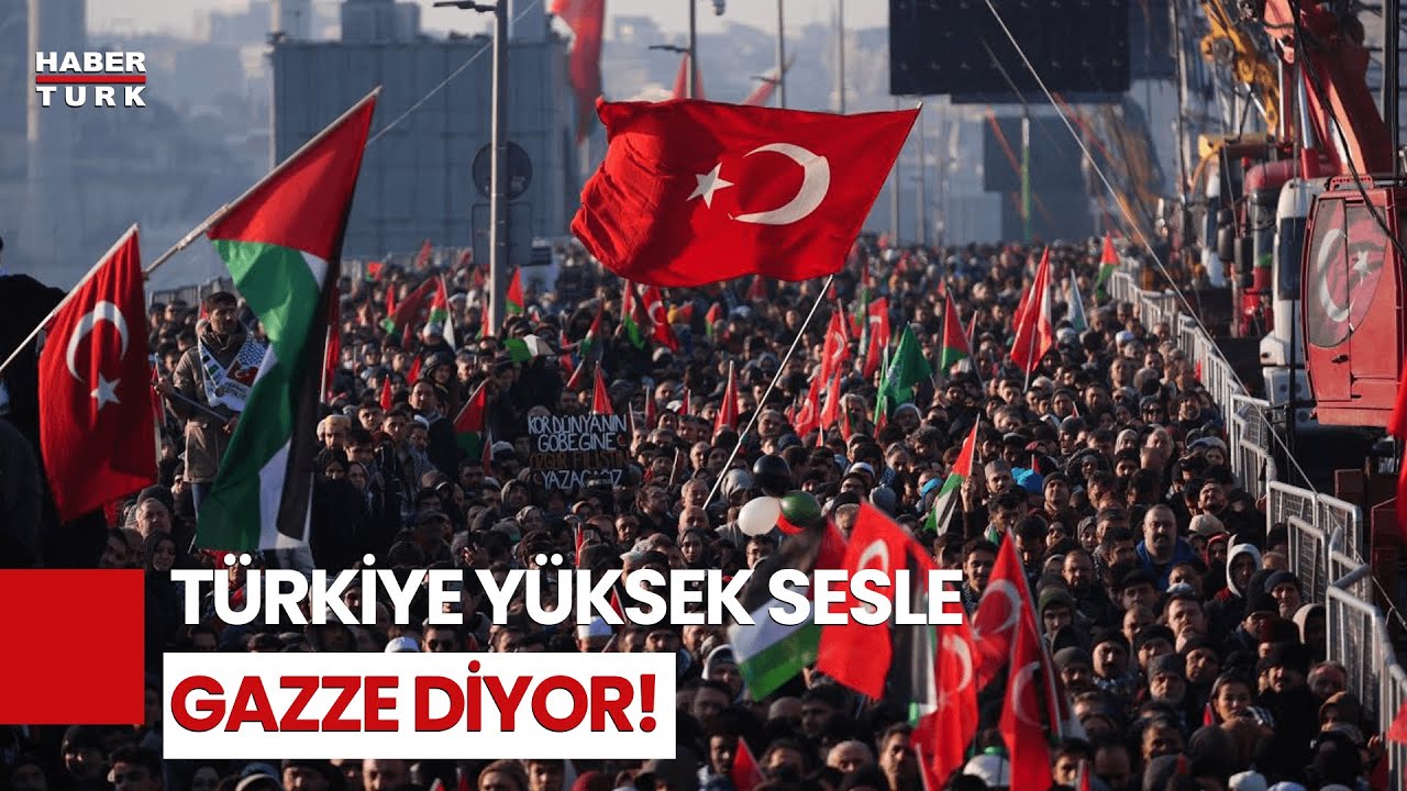 #CANLI - İstanbul Filistin İ&ccedil;in Tek Y&uuml;rek Oldu