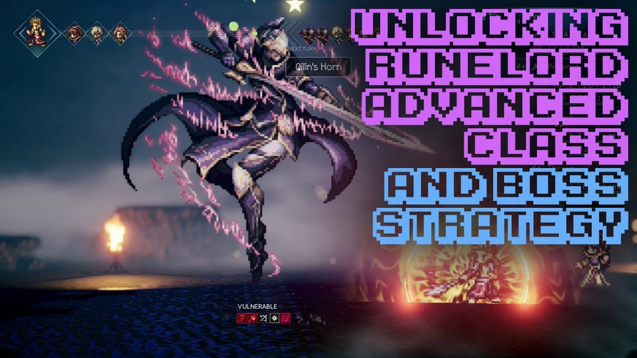 How to Unlock Runelord Advanced Job - Balogar Boss Strategy & Tactics | Octopath Traveler