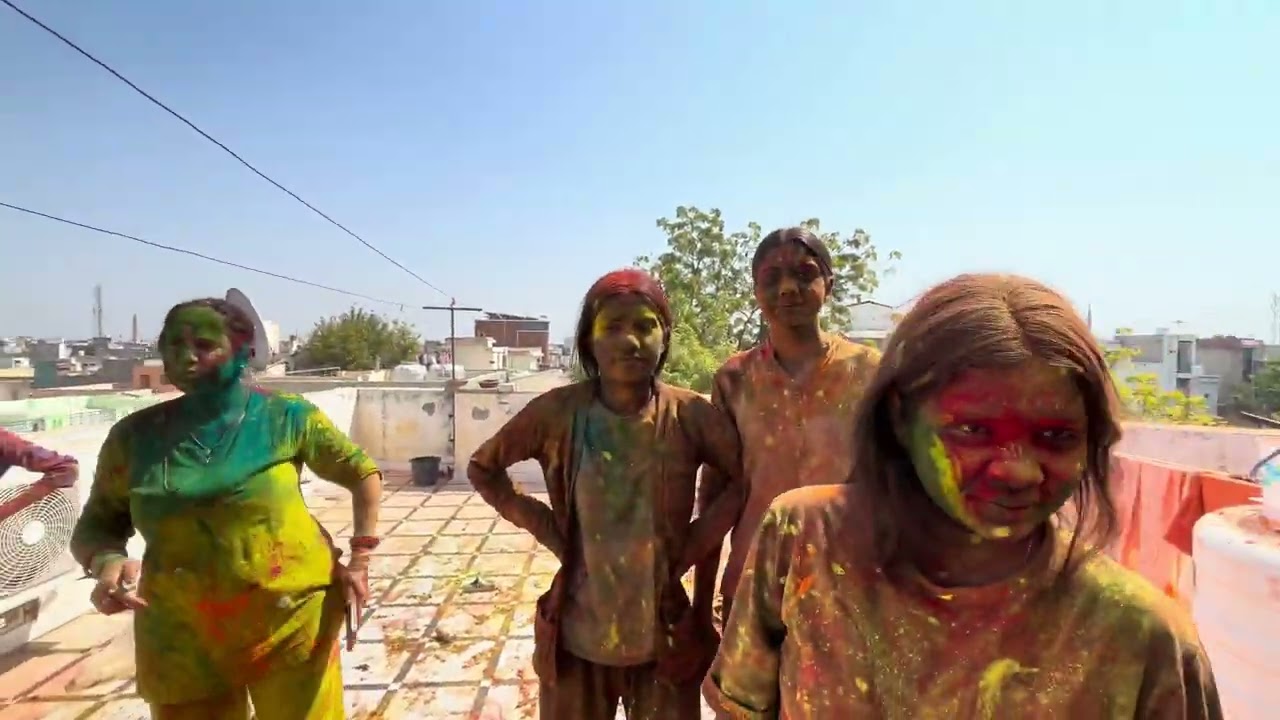Holi party 🥳 || Phoolon ki Holi ￼|| full masti time || Aishwarya sain || 