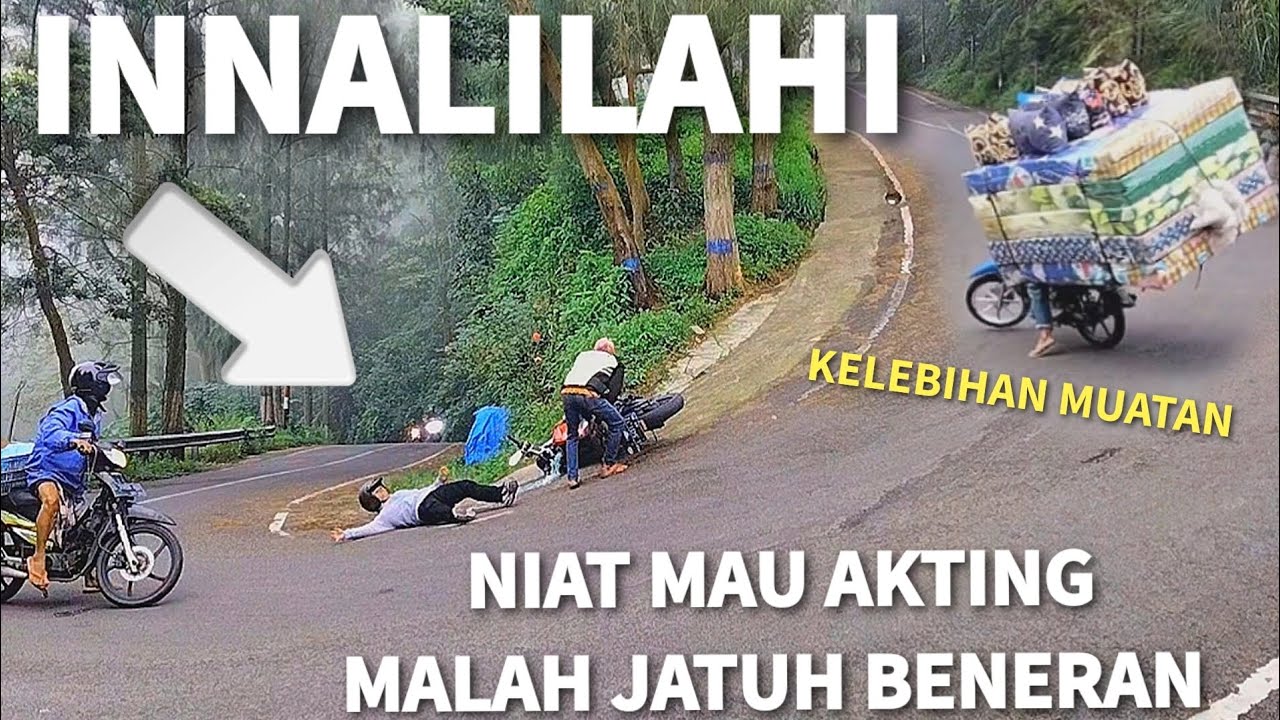 APES NIAT AKTING MALAH JATUH BENERAN DI TANJAKAN SIKUT BROMO