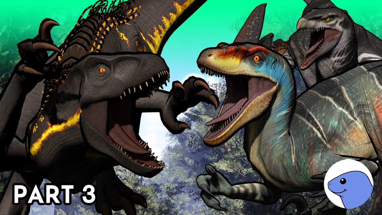 Indoraptor vs Velociraptor and Mutadon | Animation (Part 3)