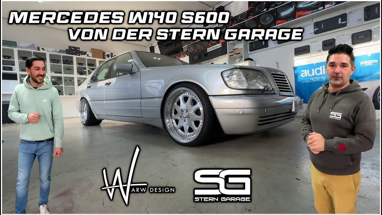 Stern Garage vertraut auf uns: Mercedes W140 S600 mit ultimativem Hifi-System