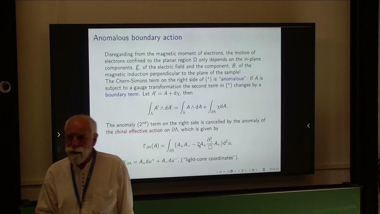 Chiral Anomaly, Topological Field Theory and Topological States of Matters, J.Frohlich (ETH Zurich)