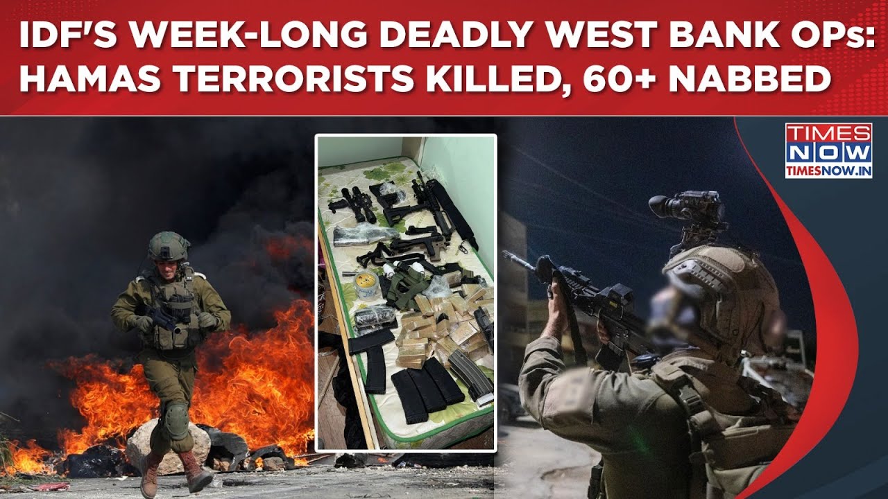 IDF's Week-Long West Bank Ops: 3 Hamas Terrorists Killed, 60+ Nabbed| On Cam: Deadly Weapons Seized