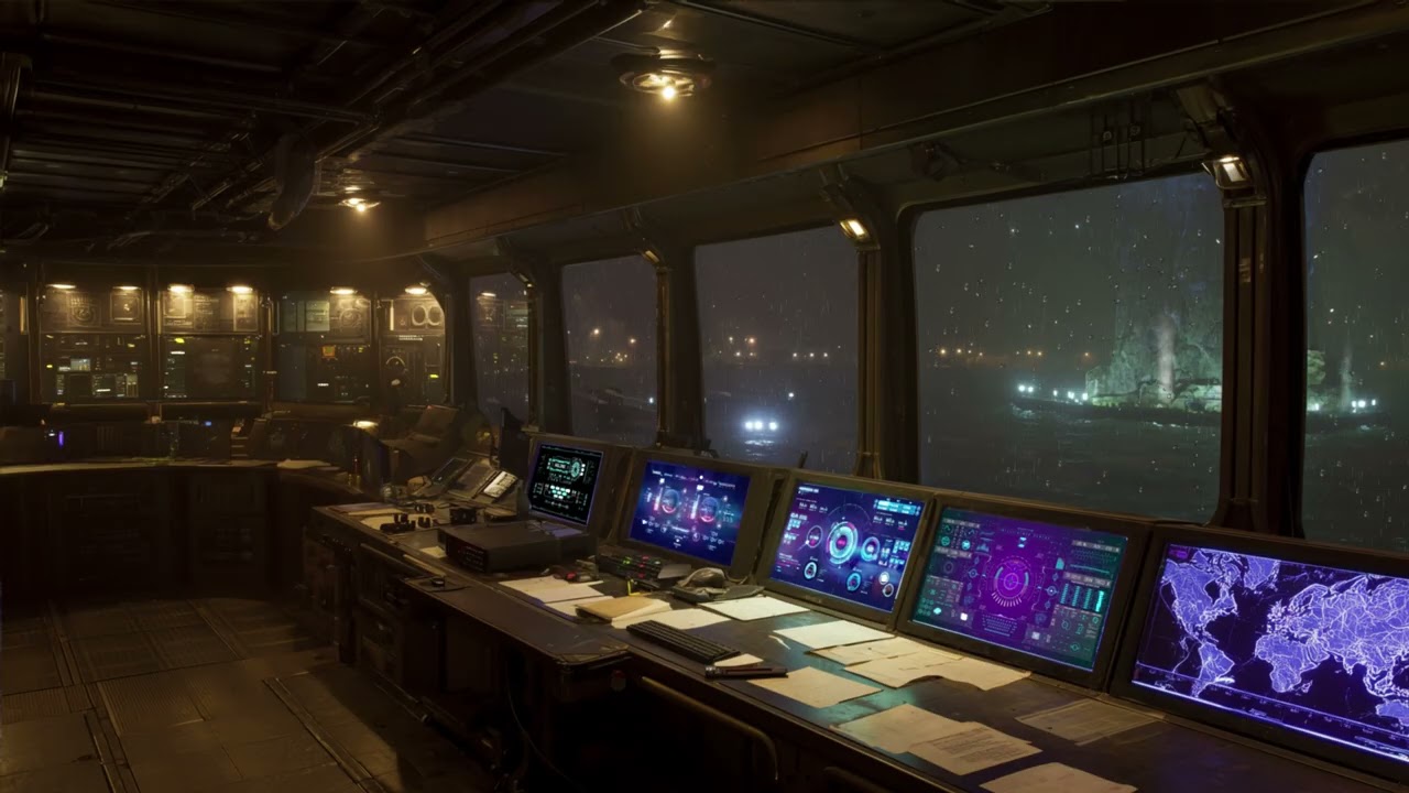 Radio Chatter from Outpost 47 | Antarctic Research Base Ambience | Sci-Fi Ambiance for Sleep, Study