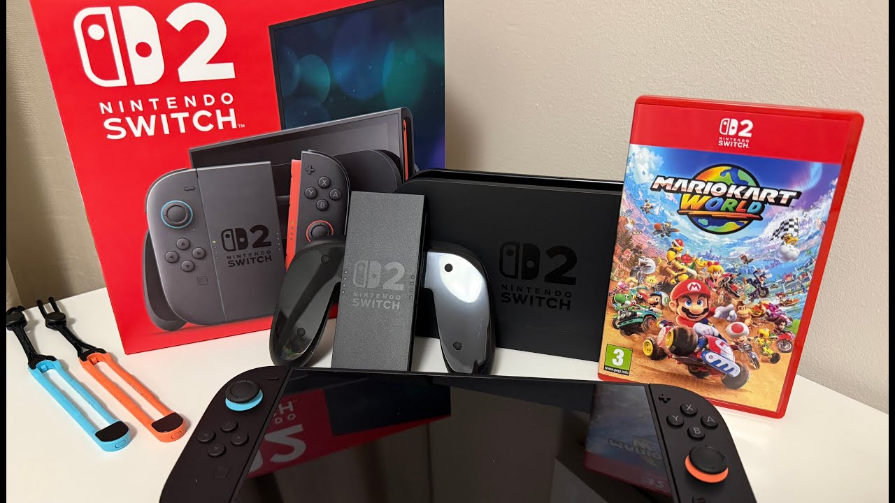 Распаковка Nintendo Switch 2 + Mario Kart World