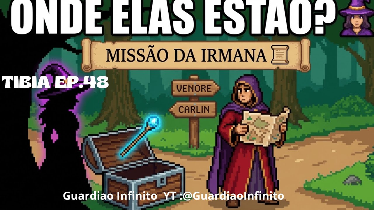 Tibia: (Ep. 48) ONDE ESTÃO AS BRUXAS? 🧙‍♀️ A Busca pela NPC alfaiate e Itens Raros
