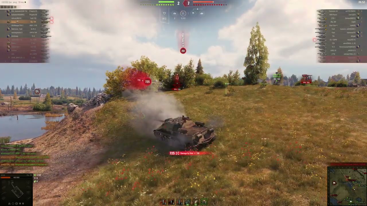 WOT World of Tanks Obj. 704 - 3 kills 8,5k damage