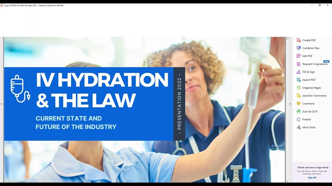 Current State and Future of IV Hydration Therapy Industry