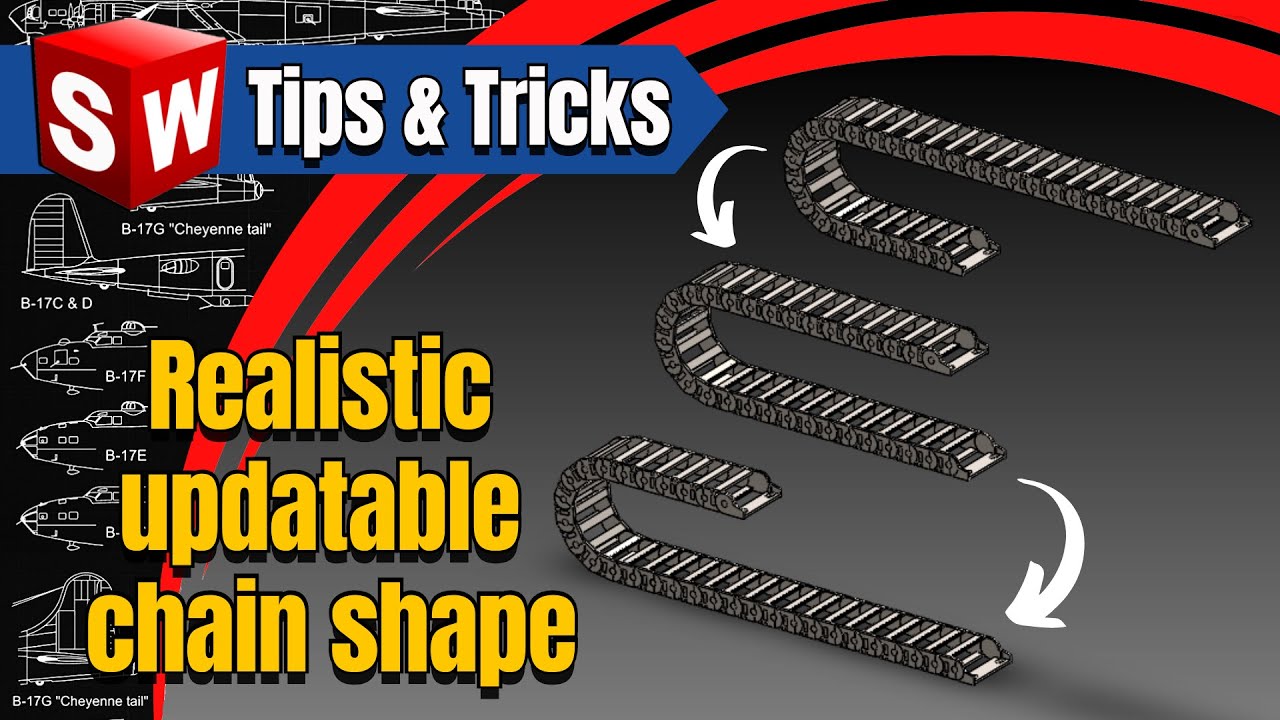 How To Make a Realistic Cable Carrier Chain in Solidworks | Solidworks Tips & Tricks