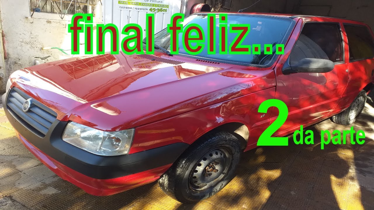 PINTURA AL FIAT UNO(MASILLA, PRIMER, PINTURA Y POLISH)