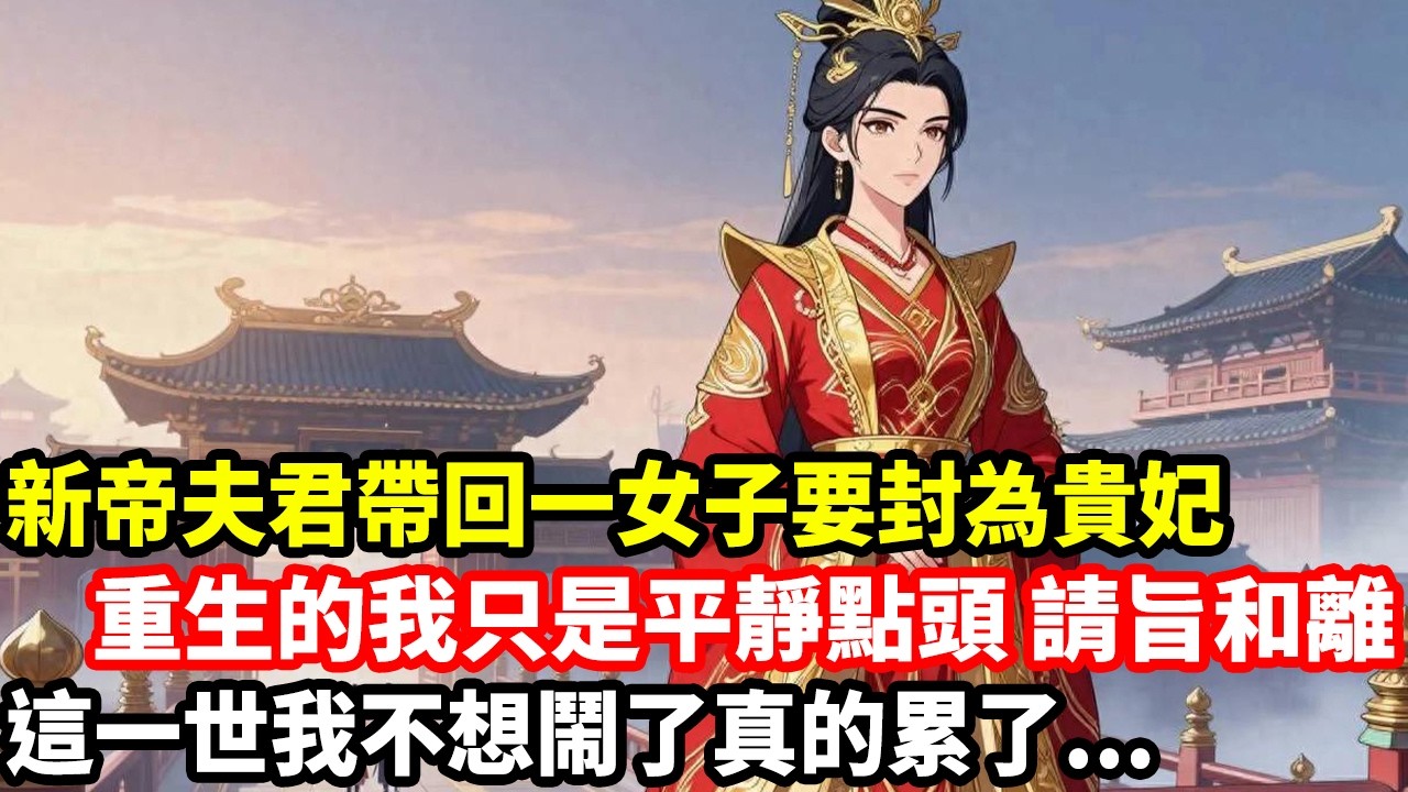 新帝夫君帶回一女子要封為貴妃，重生的我只是平靜點頭請旨和離，這一世我不想鬧了真的累了...