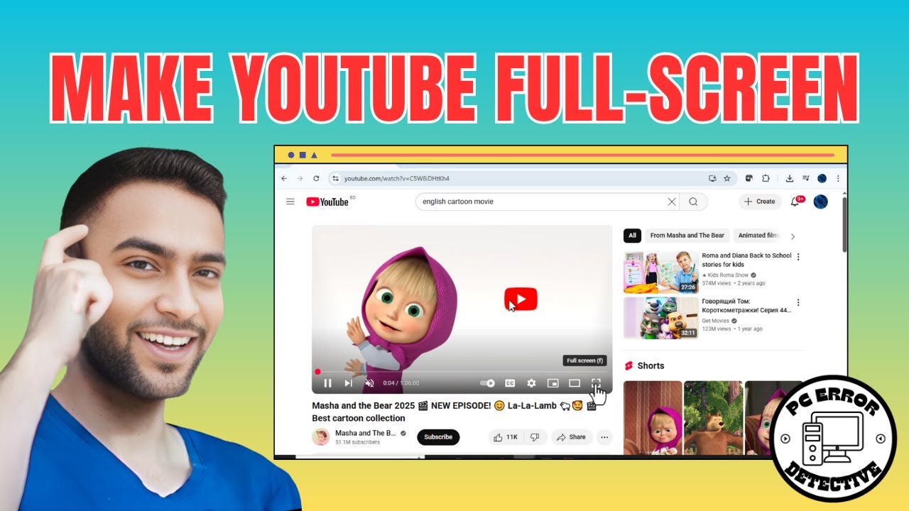 How to Get Full Screen Video on Youtube in Laptop - Quick Tutorial