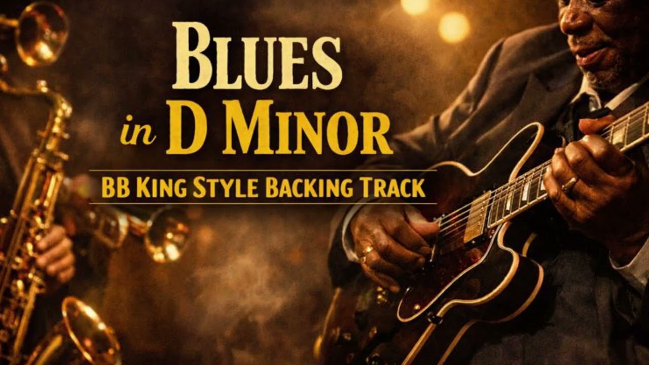 Midnight Blues in D Minor – BB King Style Slow Blues Backing Track