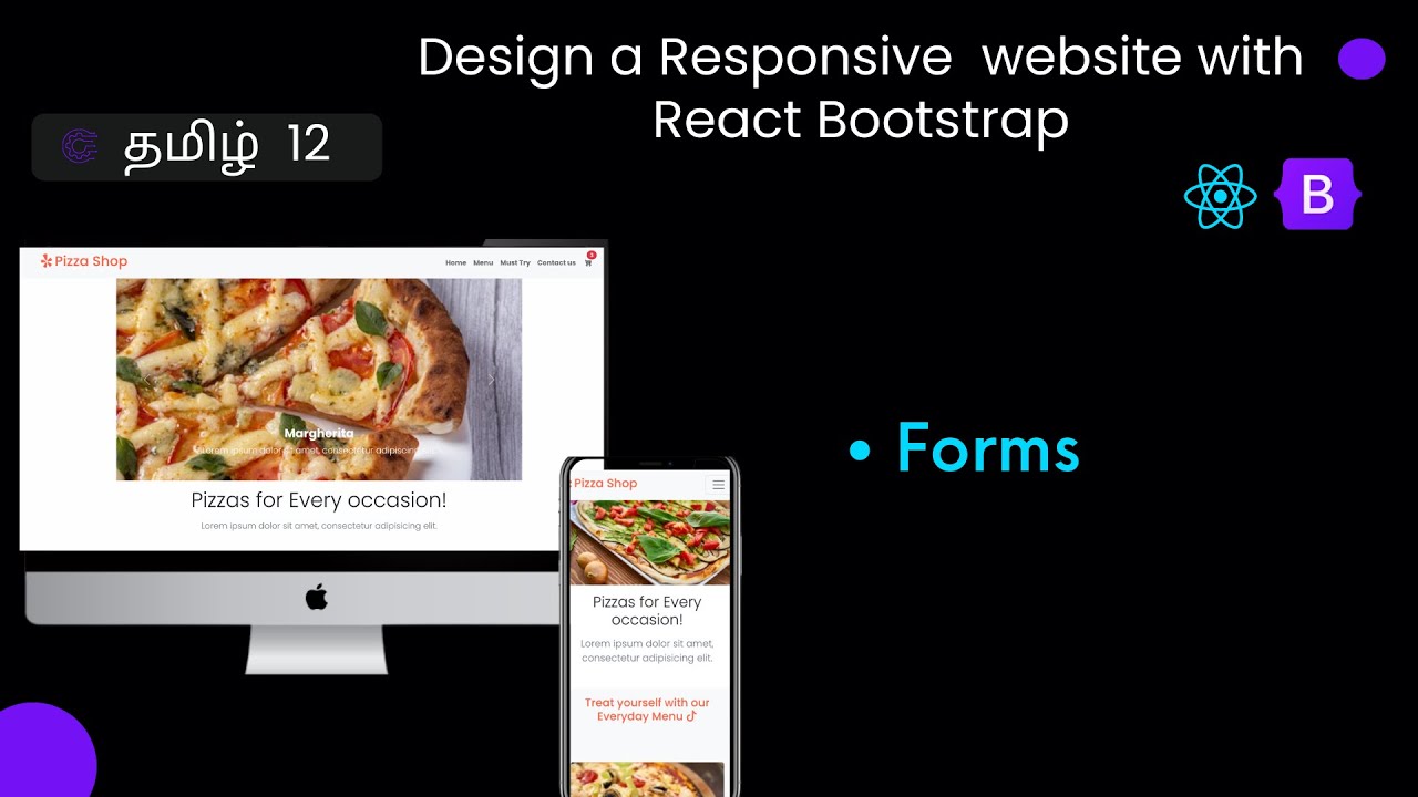 React Bootstrap Forms Tamil | Design a responsive website with React Bootstrap Tamil