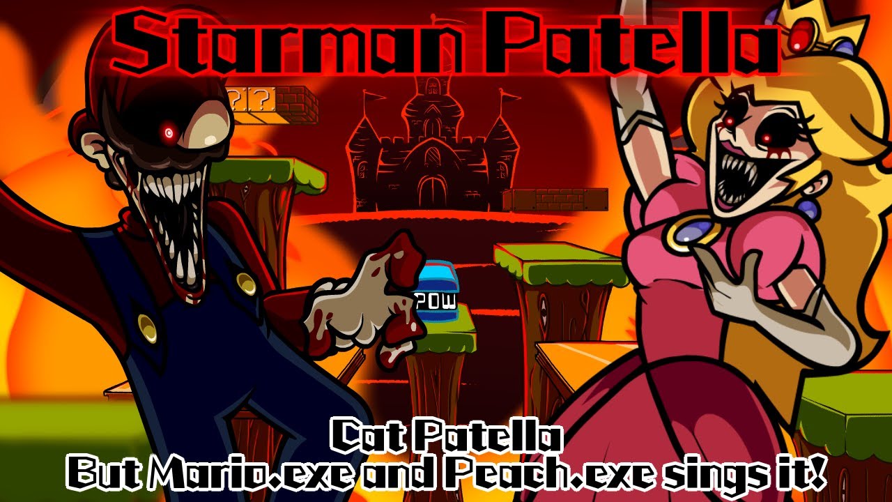 Starman Patella / Cat Patella but Mario.exe and Peach.exe sings it! (FNF Cover)
