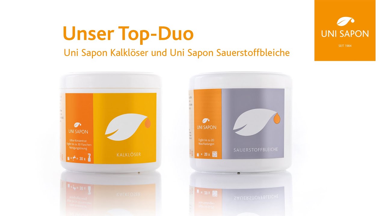 Unser Top-Duo - Uni Sapon Kalklöser und Uni Sapon Sauerstoffbleiche