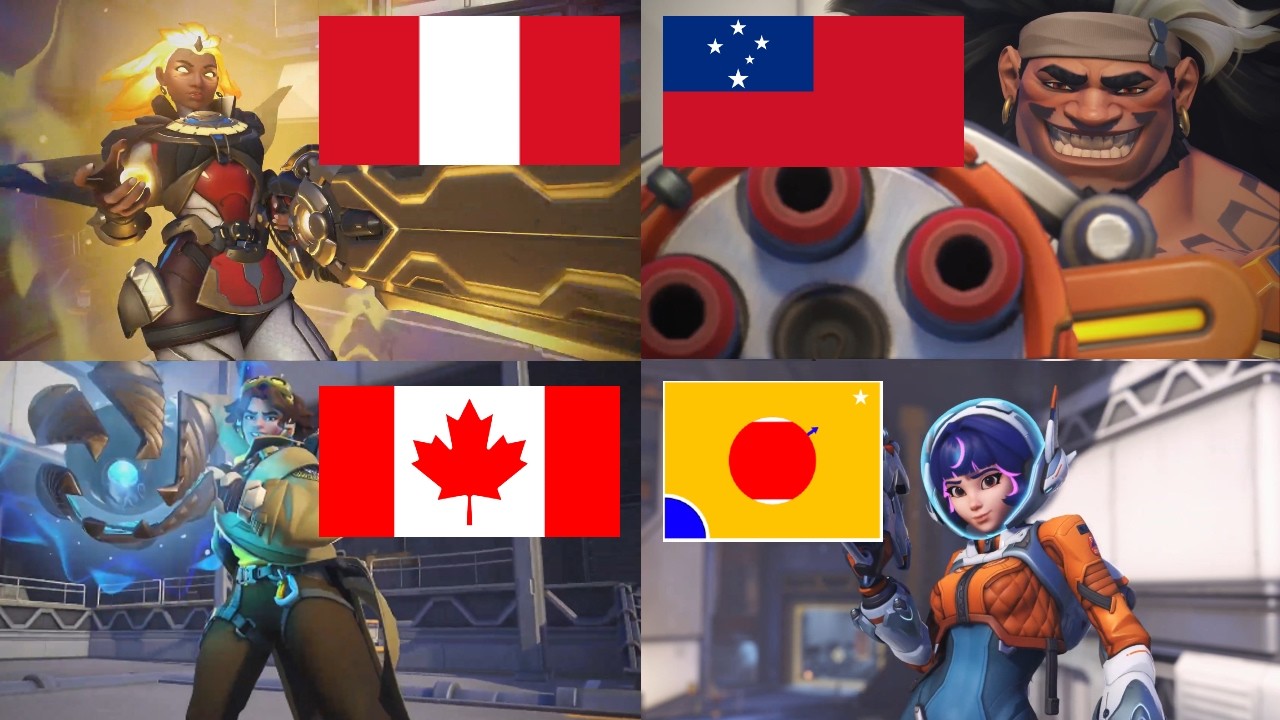 Overwatch 2 - ALL Characters Nationality