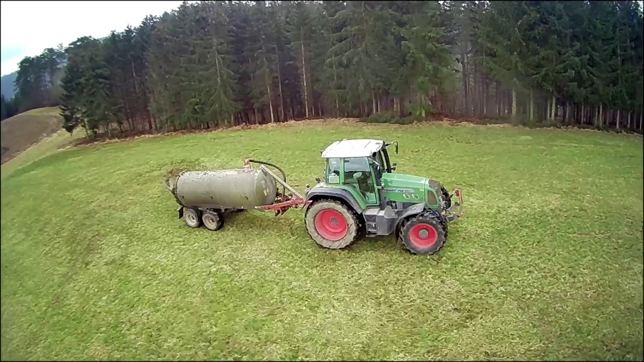 Gülle Teil 2 #Güllefahren# mit#Fendt714#