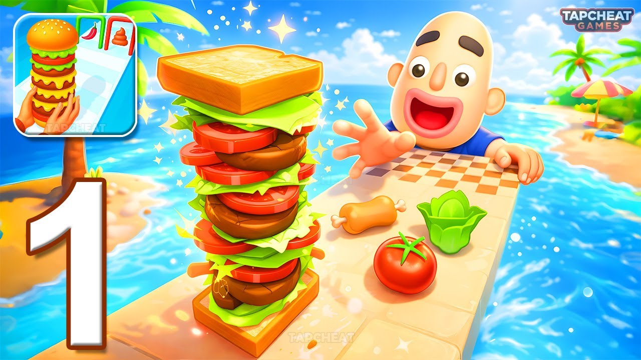 Burger Master: Cooking Games - Gameplay Walkthrough Part 1 - Burger Sandwich Runner (Android, iOS)