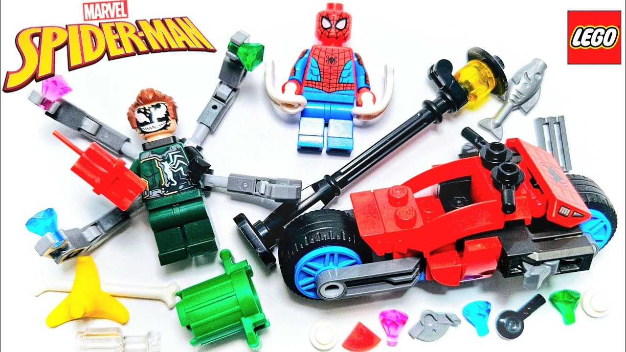 Lego Marvel 76275 Motorcycle Chase: Spider-Man vs. Doc Ock Venom