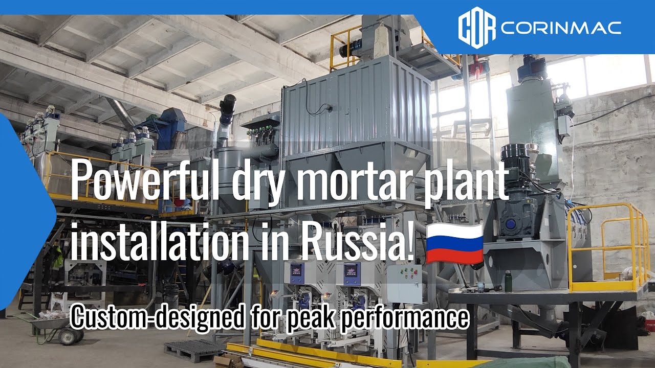CORINMAC in Action: Powerful Dry Mortar Plant Installation in Russia! 🇷🇺