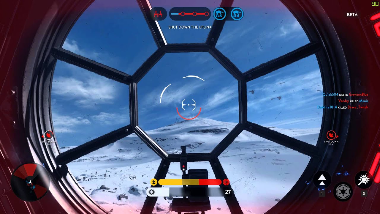 TIE Fighter gameplay PC Ultra Settings - Star Wars Battlefront