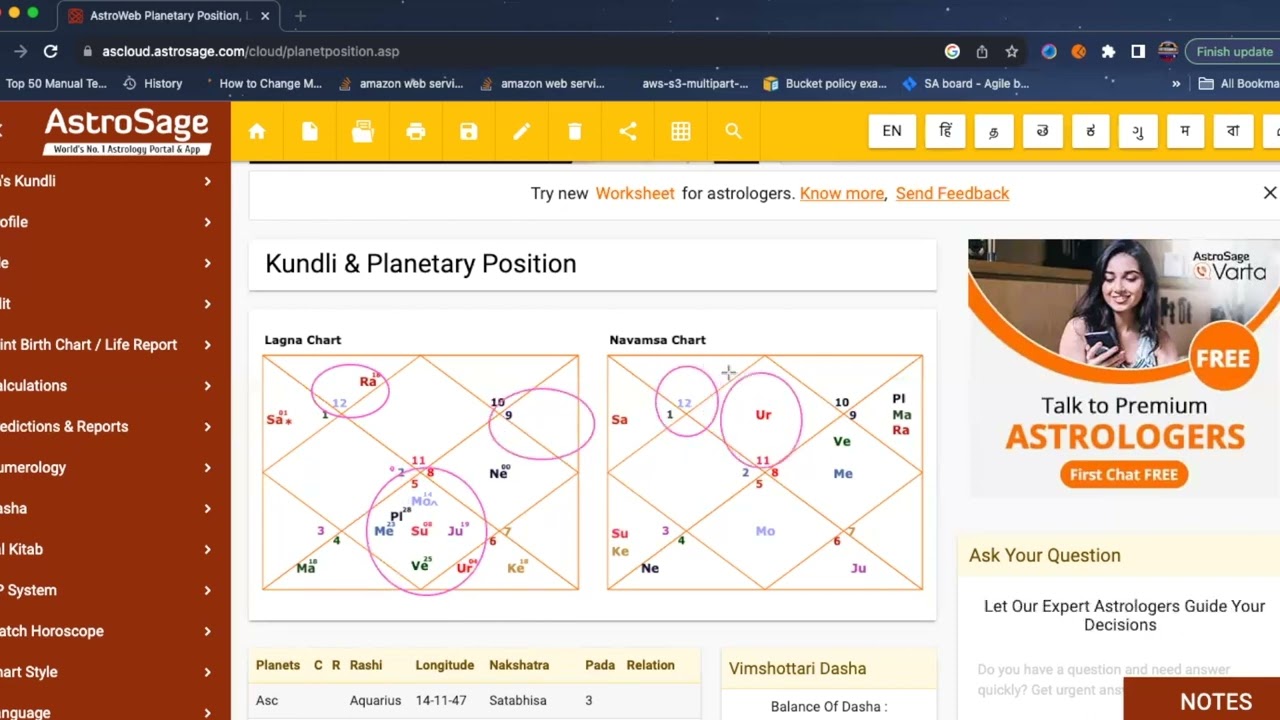 Navamsa Live class in Depth in Vedic Astrology - part 3