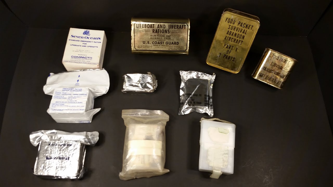 Navy & Airforce Survival Rations & Pilots Kit  MRE Review Emergency Food Bars Bail Out Liferaft