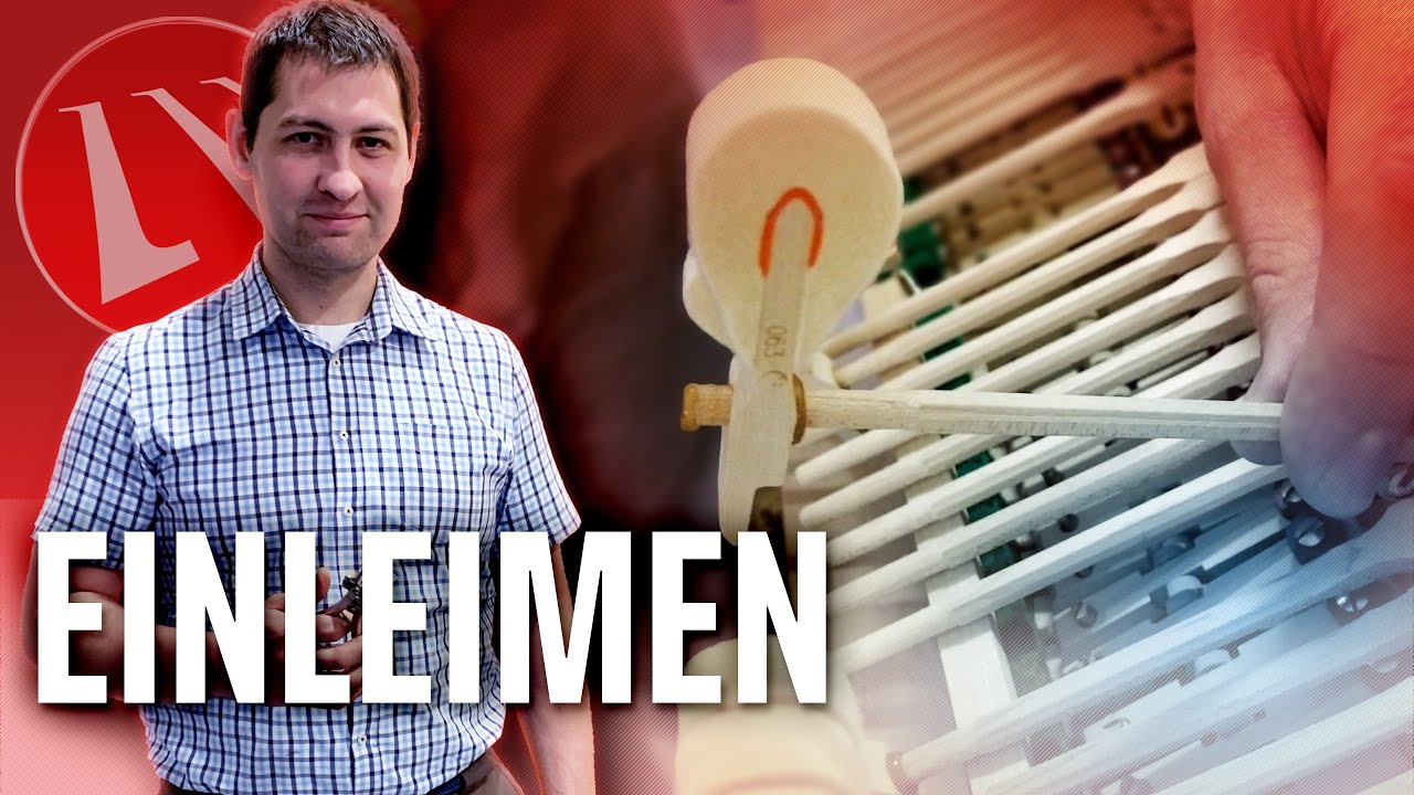 Hammerköpfe einer Bösendorfer Mechanik einleimen - Meisterwerkstatt Maiwald - Werkstattblick - 21
