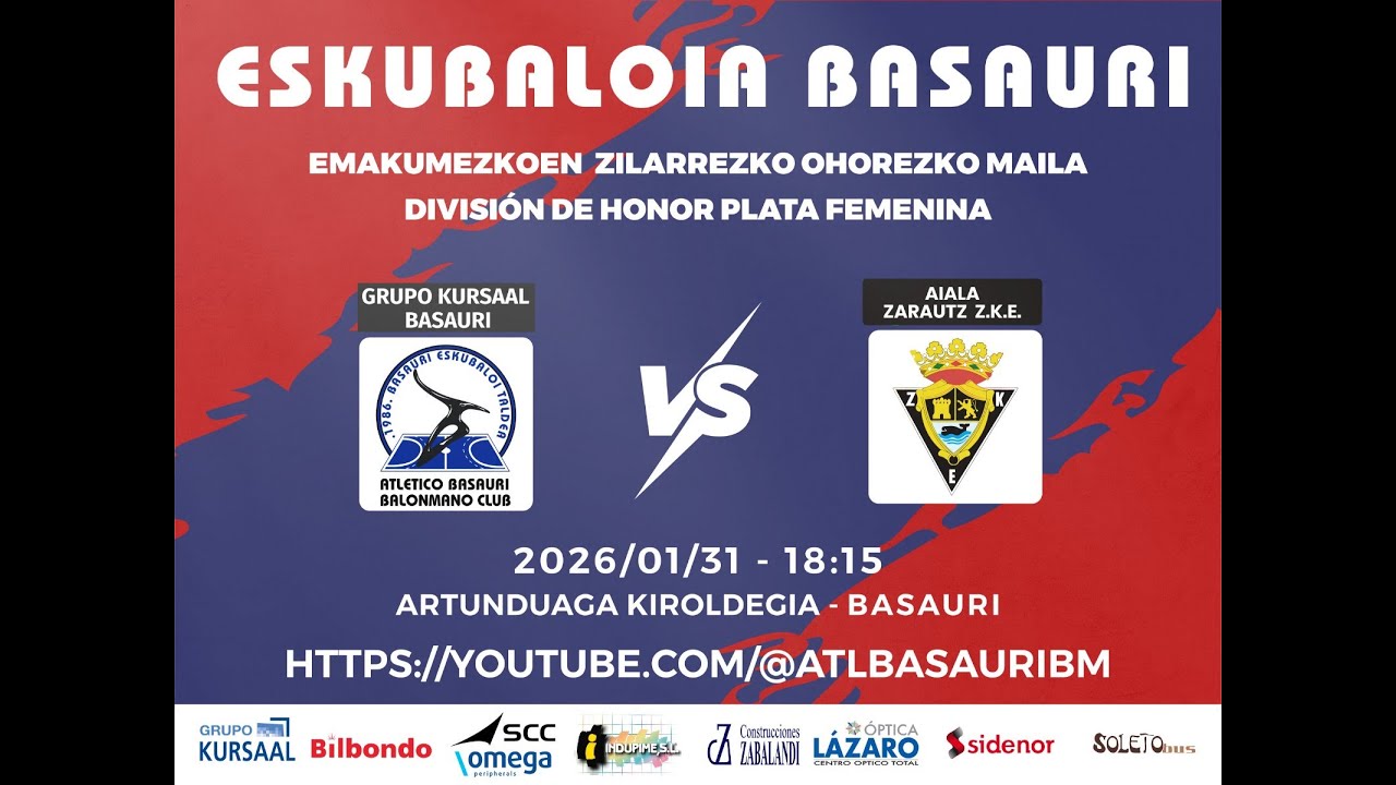 2026-01-31 - 18:15 - DHPF - GRUPO B - GRUPO KURSAAL BASAURI vs AIALA ZARAUTZ Z.K.E.