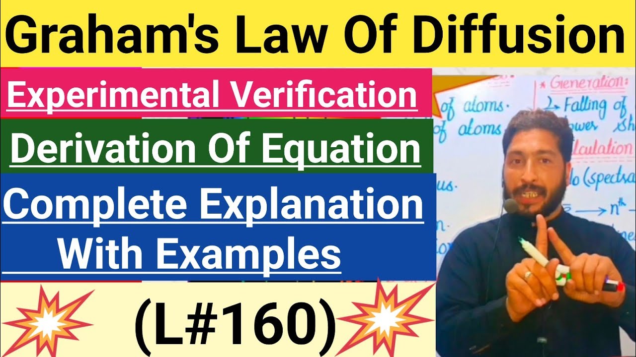 Rate Of Diffusion Or Effusion||Graham's Law Of Diffusion||Experimental Verification||L#160||