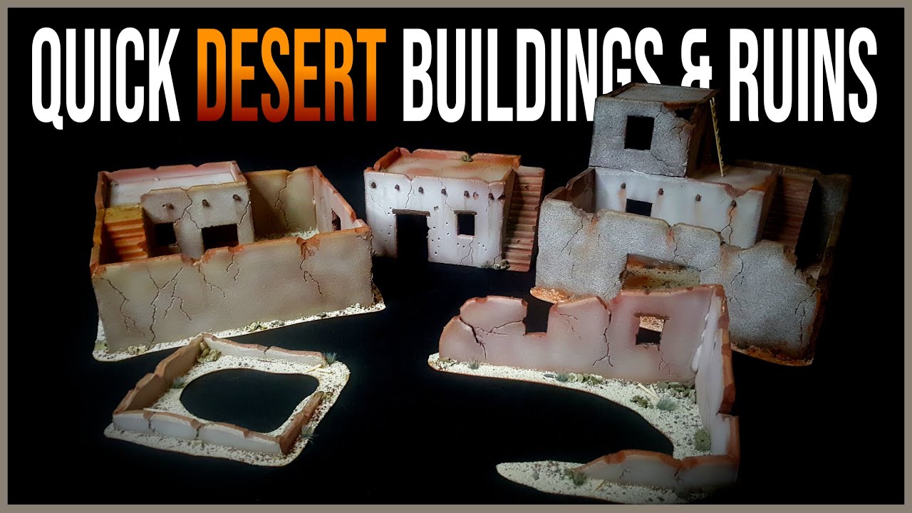 Miniature Desert Buildings and Ruins - Quick and Easy Wargaming Terrain for Tabletop Games