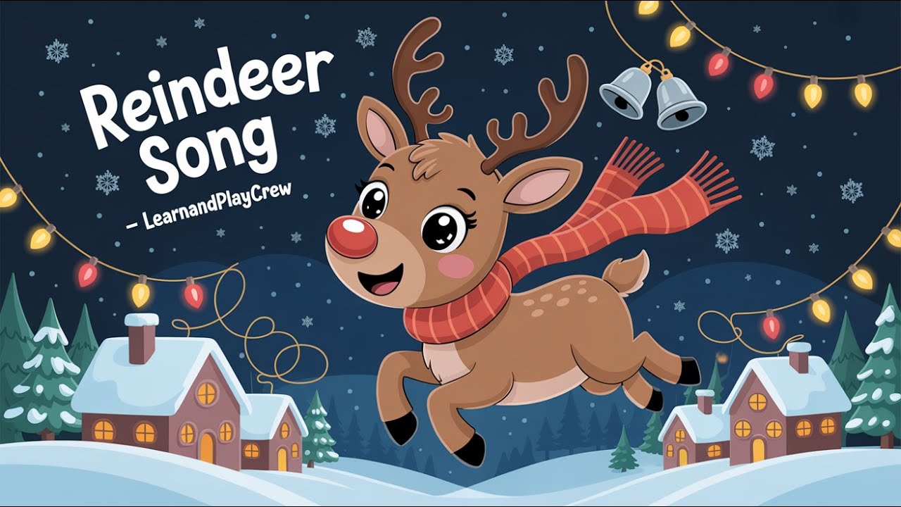 🦌🎄 The Reindeer Song – Jingle Through the Snow | Christmas Songs for Kids | LearnAndPlayCrew