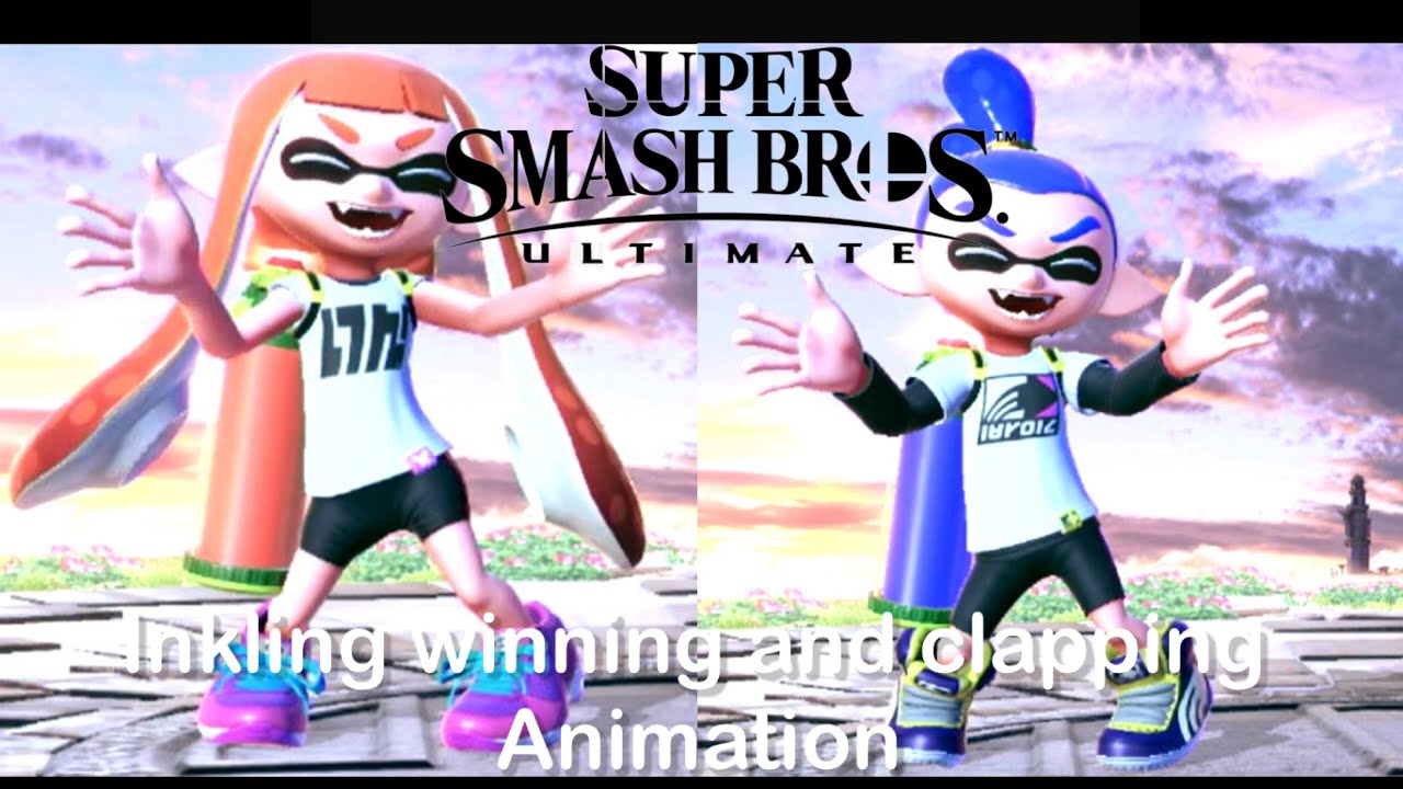 Super Smash Bros. Ultimate Inkling Winning and Clapping Animation