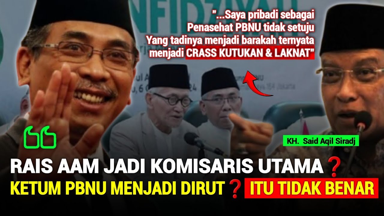 KH Said Aqil Siradj Kritik Gus Yahya dan Rais Aam Soal Konsesi Tambang