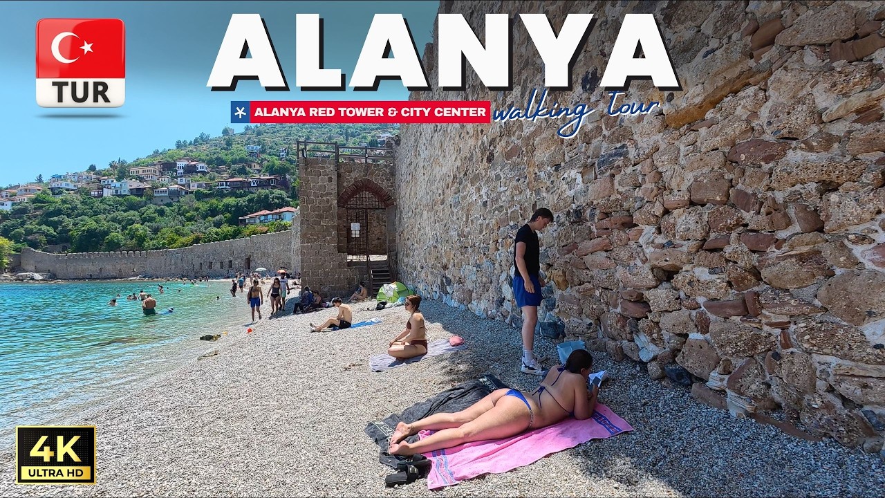 Alanya Turkey Walking Tour | Red Tower to City Center |  Antalya Turkiye | June 2026