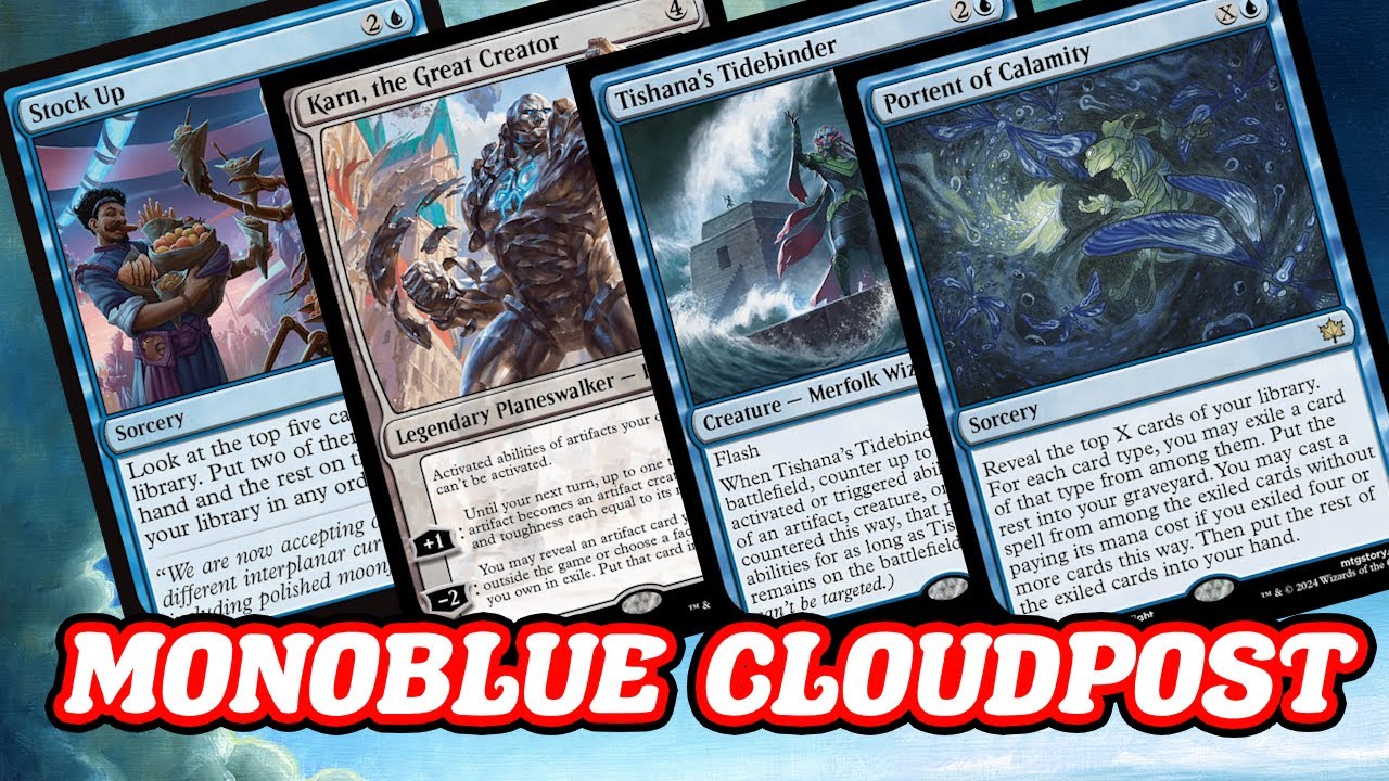MONOBLUE CLOUDPOST! Legacy Big Mana Cloudpost Deck MTG