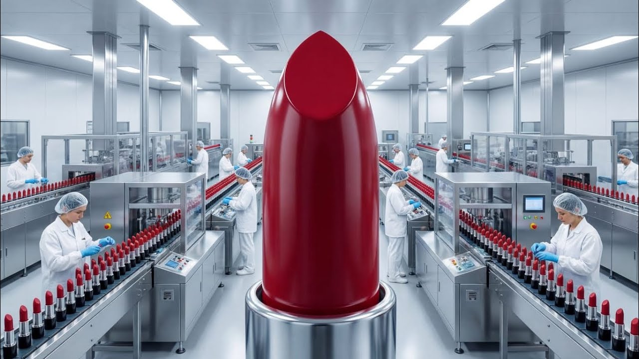 How Red Lipstick Is Made in a Factory | Complete Lipstick Manufacturing Process