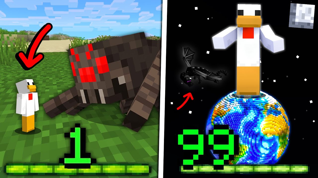 Je dois Finir Minecraft mais mon XP = ma TAILLE...