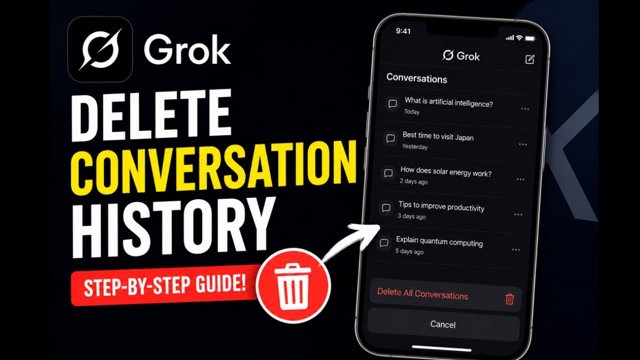 How To Delete Conversation History in Grok | Clear Chat History in Grok App